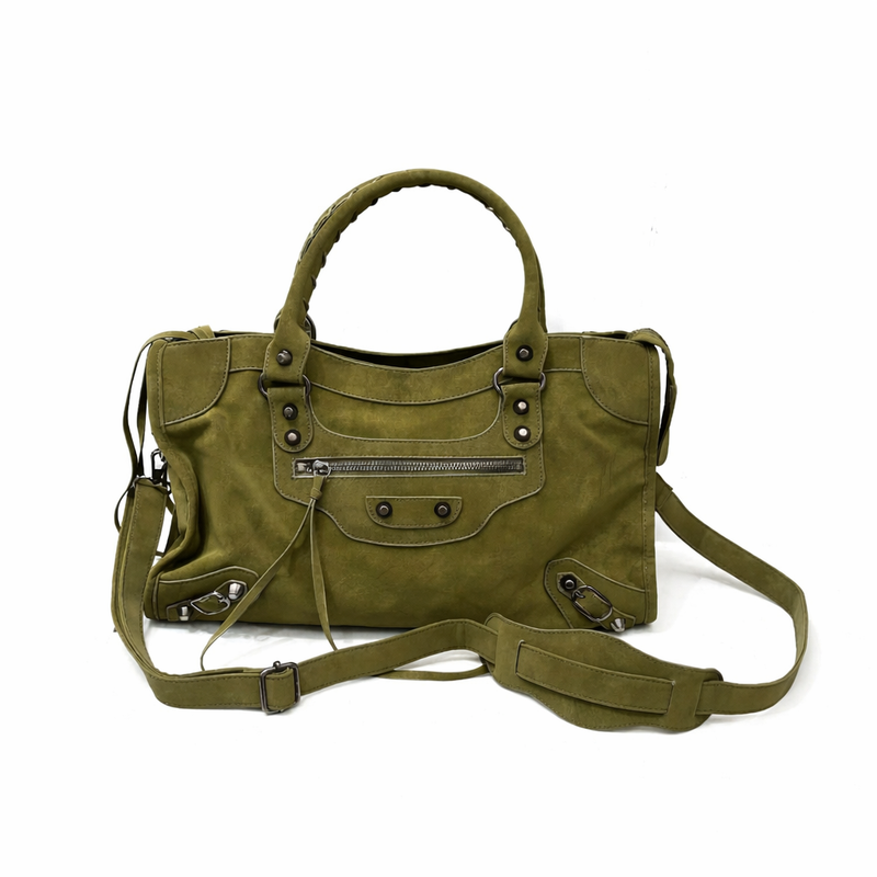 City bag daim vert