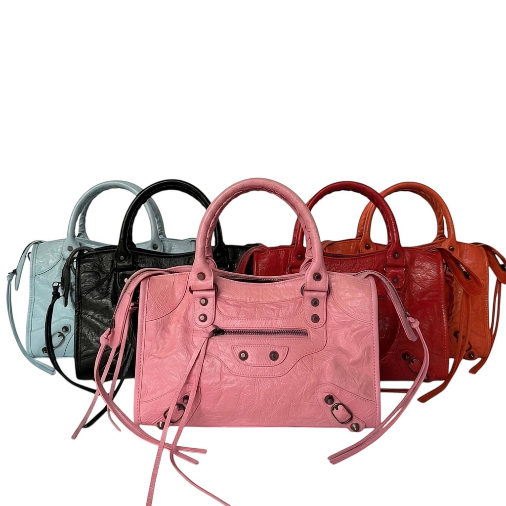 Bagioli handbags - The Everyday City Bag in textured vegan leather, available in several vibrant colors.