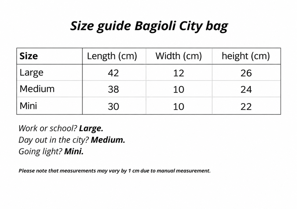 Bagioli City Bag | 3 Sizes